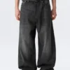 Astro Mid Rise Loose Baggy Unisex Jeans – Chelsea Black – Black Astro Mid Rise Loose Baggy Unisex Jeans – Chelsea Black – Black