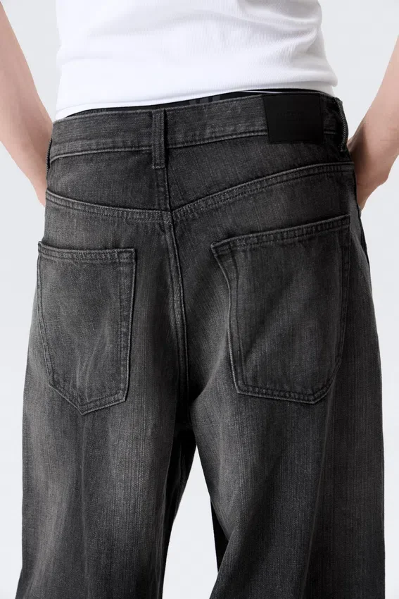 Astro Mid Rise Loose Baggy Unisex Jeans – Chelsea Black – Black Astro Mid Rise Loose Baggy Unisex Jeans – Chelsea Black – Black