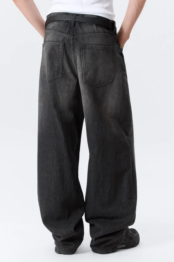 Astro Mid Rise Loose Baggy Unisex Jeans – Chelsea Black – Black Astro Mid Rise Loose Baggy Unisex Jeans – Chelsea Black – Black