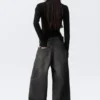 Astro Mid Rise Loose Baggy Unisex Jeans – Chelsea Black – Black Astro Mid Rise Loose Baggy Unisex Jeans – Chelsea Black – Black