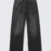 Astro Mid Rise Loose Baggy Unisex Jeans – Chelsea Black – Black Astro Mid Rise Loose Baggy Unisex Jeans – Chelsea Black – Black