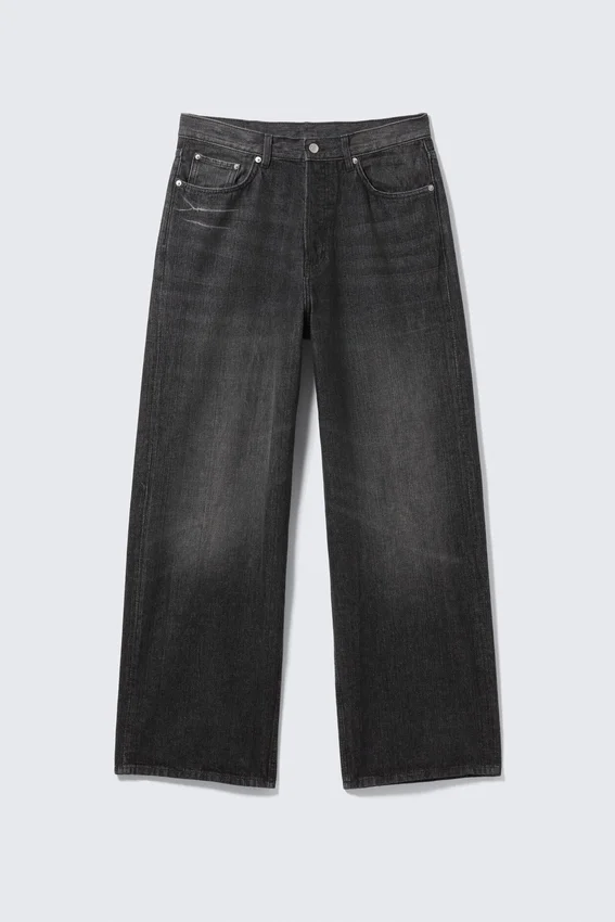 Astro Mid Rise Loose Baggy Unisex Jeans – Chelsea Black – Black Astro Mid Rise Loose Baggy Unisex Jeans – Chelsea Black – Black