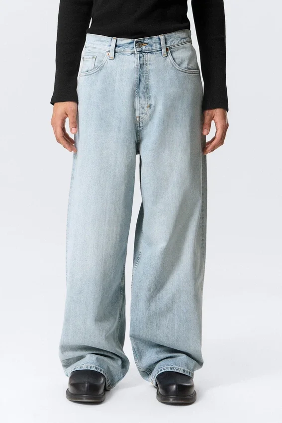 Astro Mid Rise Loose Baggy Unisex Jeans – Dream Blue – Light Blue Astro Mid Rise Loose Baggy Unisex Jeans – Dream Blue – Light Blue