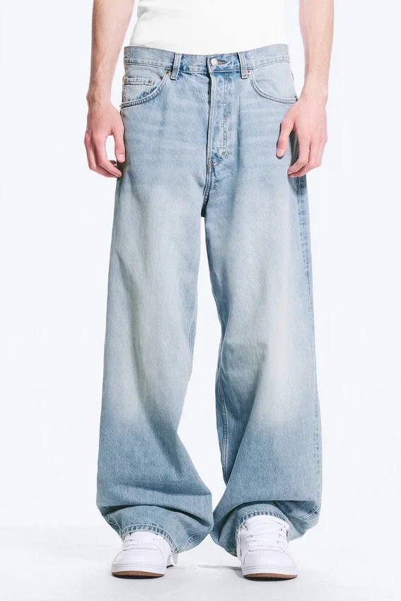 Astro Mid Rise Loose Baggy Unisex Jeans – Kimberley Blue – Light Blue Astro Mid Rise Loose Baggy Unisex Jeans – Kimberley Blue – Light Blue