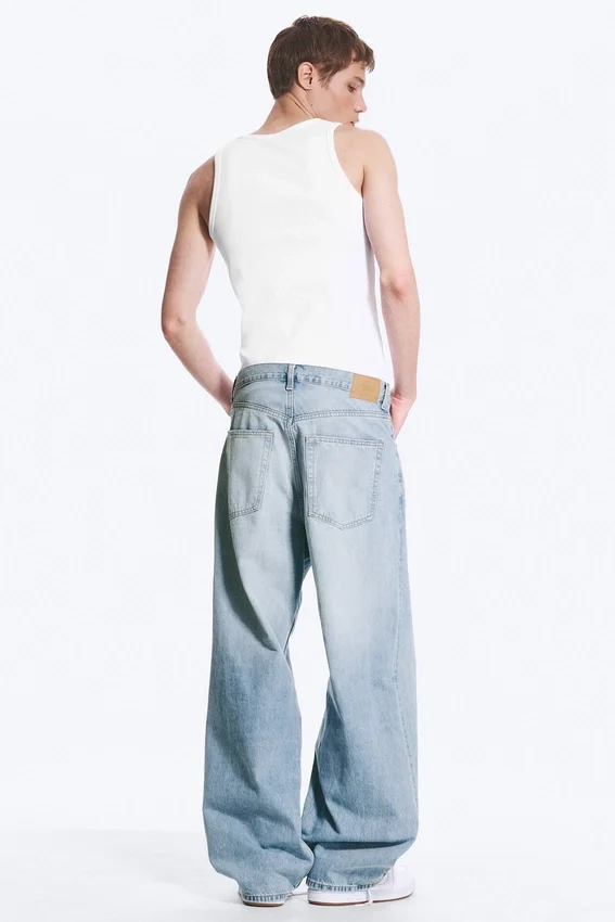 Astro Mid Rise Loose Baggy Unisex Jeans – Kimberley Blue – Light Blue Astro Mid Rise Loose Baggy Unisex Jeans – Kimberley Blue – Light Blue