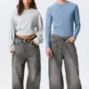 Astro Mid Rise Loose Baggy Unisex Jeans – Mine Grey Astro Mid Rise Loose Baggy Unisex Jeans – Mine Grey