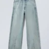 Astro Shape Loose Baggy Jeans – Brick Blue – Light Blue Astro Shape Loose Baggy Jeans – Brick Blue – Light Blue