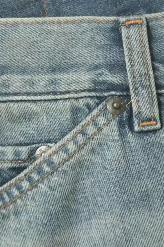 Astro Shape Loose Baggy Jeans – Brick Blue – Light Blue
