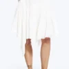 Asymmetric Cotton Midi Skirt – Dusty White Asymmetric Cotton Midi Skirt – Dusty White