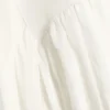 Asymmetric Cotton Midi Skirt – Dusty White Asymmetric Cotton Midi Skirt – Dusty White