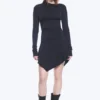 Asymmetric Draped Mini Dress – Dark Blue Asymmetric Draped Mini Dress – Dark Blue