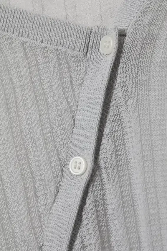 Asymmetric Linen Blend Cardigan – Light Grey Asymmetric Linen Blend Cardigan – Light Grey
