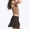 Asymmetric Mini Skirt – Dark Brown Asymmetric Mini Skirt – Dark Brown