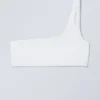 Asymmetric One-Shoulder Bikini Top – White Asymmetric One-Shoulder Bikini Top – White