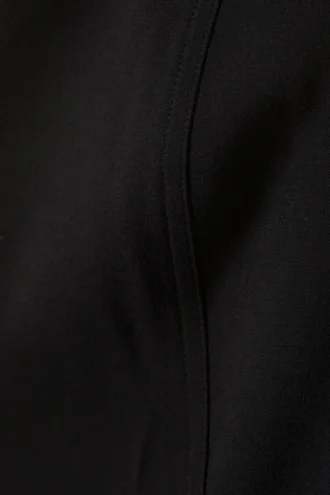 Asymmetric One-Shoulder Fitted Top – Black