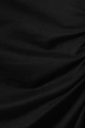 Asymmetric One-Sleeve Mini Dress – Black