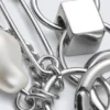 Asymmetric Pearl Hoop Earrings – Silver Asymmetric Pearl Hoop Earrings – Silver