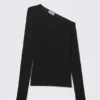 Asymmetric Rib Long Sleeve – Black Asymmetric Rib Long Sleeve – Black