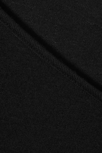 Asymmetric Rib Long Sleeve – Black