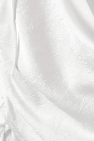 Asymmetric Satin Strap Top – White