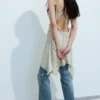 Asymmetric Sleeveless Cowl-Neck Midi Dress – Light Mole Asymmetric Sleeveless Cowl-Neck Midi Dress – Light Mole