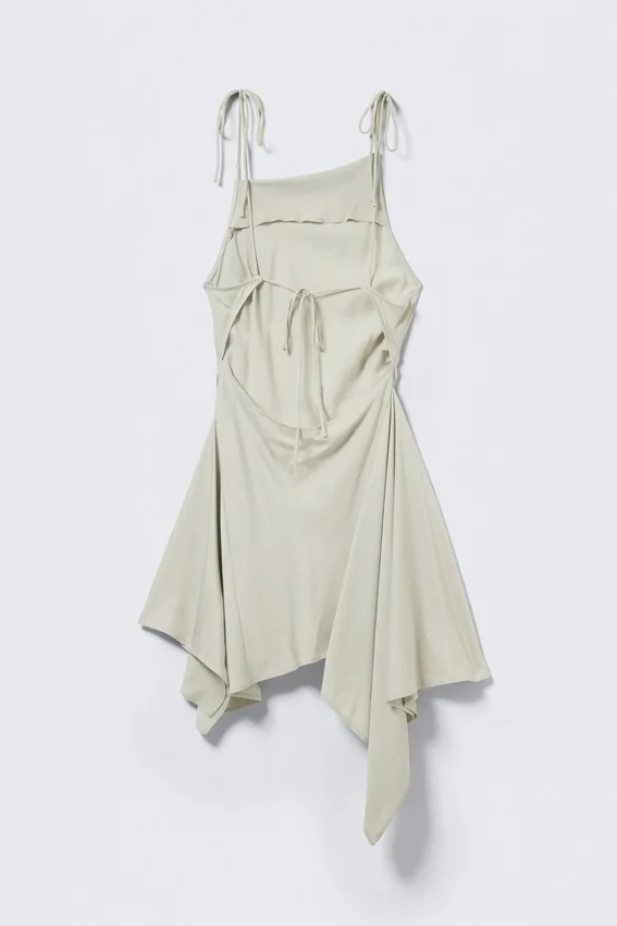 Asymmetric Sleeveless Cowl-Neck Midi Dress – Light Mole Asymmetric Sleeveless Cowl-Neck Midi Dress – Light Mole