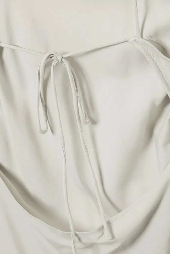 Asymmetric Sleeveless Cowl-Neck Midi Dress – Light Mole Asymmetric Sleeveless Cowl-Neck Midi Dress – Light Mole