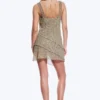 Asymmetric Slip Dress – Dusty Khaki Green – Flower