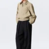 Asymmetric Wide Leg Suiting Trousers – Black Asymmetric Wide Leg Suiting Trousers – Black