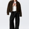 Asymmetric Wide Leg Suiting Trousers – Black Asymmetric Wide Leg Suiting Trousers – Black