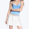 Asymmetric Wrap Mini Skirt – Off-White Asymmetric Wrap Mini Skirt – Off-White