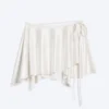 Asymmetric Wrap Mini Skirt – Off-White Asymmetric Wrap Mini Skirt – Off-White