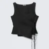Asymmetric Wrap Strap Top – Black Asymmetric Wrap Strap Top – Black