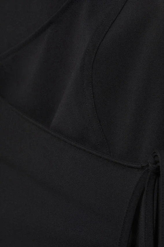 Asymmetric Wrap Strap Top – Black Asymmetric Wrap Strap Top – Black