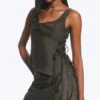 Asymmetric Wrap Strap Top – Dark Mole Asymmetric Wrap Strap Top – Dark Mole