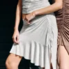 Asymmetrical Midi Skirt – Light Grey Melange Asymmetrical Midi Skirt – Light Grey Melange