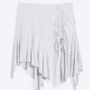Asymmetrical Midi Skirt – Light Grey Melange Asymmetrical Midi Skirt – Light Grey Melange