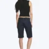 Atom Low Rise Regular Knee-Length Denim Shorts – Blue Rinse – Dark Blue Atom Low Rise Regular Knee-Length Denim Shorts – Blue Rinse – Dark Blue
