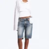 Atom Low Rise Regular Knee-Length Denim Shorts – Redondo Blue – Medium Blue Atom Low Rise Regular Knee-Length Denim Shorts – Redondo Blue – Medium Blue