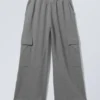 Baggy Cargo Sweatpants – Grey Melange Baggy Cargo Sweatpants – Grey Melange