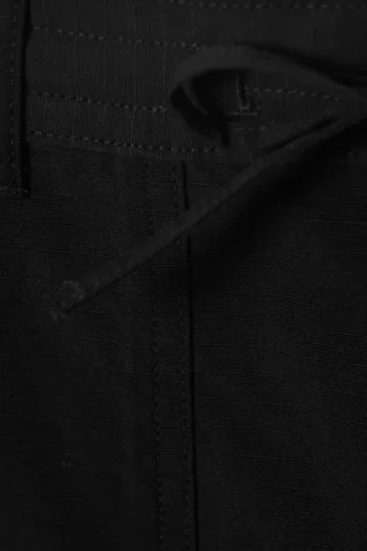 Baggy Ripstop Cargo Trousers – Black
