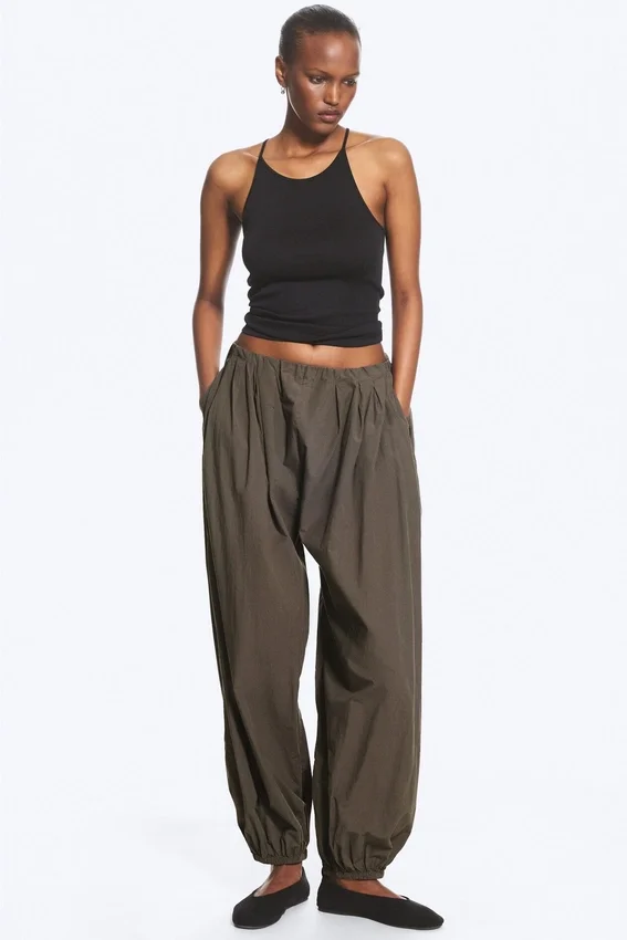 Balloon Cotton Trouser – Dark Mole Balloon Cotton Trouser – Dark Mole