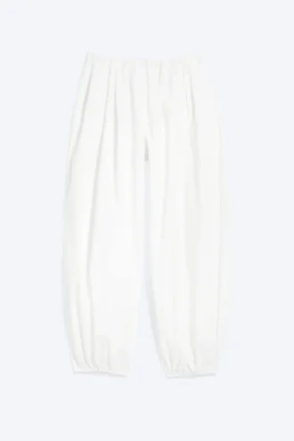 Balloon Cotton Trouser – White