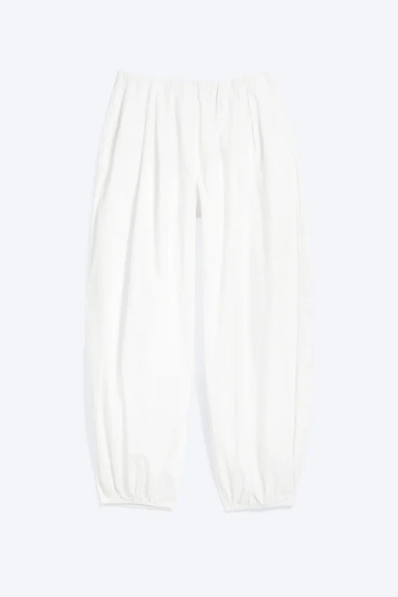 Balloon Cotton Trouser – White Balloon Cotton Trouser – White