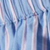 Balloon Mini Cotton Skirt – Striped Blue Balloon Mini Cotton Skirt – Striped Blue