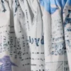 Balloon Mini Cotton Skirt – White Newspaper/Blue Flame Balloon Mini Cotton Skirt – White Newspaper/Blue Flame