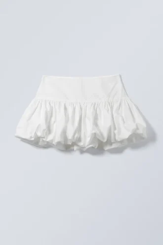 Balloon Mini Skirt – White