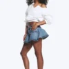 Balloon Sleeve Blouse – Dusty White Balloon Sleeve Blouse – Dusty White