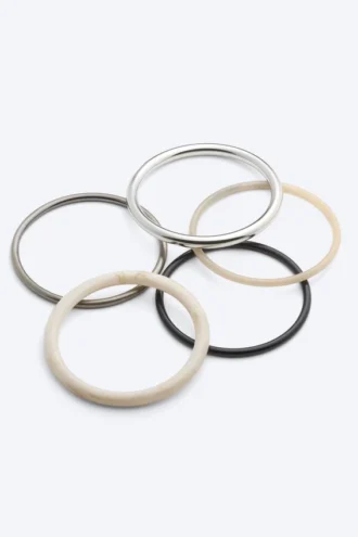 Bangle Multipack – Black/Beige/Silver