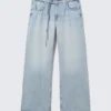 Barrique Mid Rise Loose Wide Jeans – Slab Blue – Light Blue Barrique Mid Rise Loose Wide Jeans – Slab Blue – Light Blue